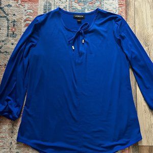 Blue 3/4 Sleeve Blouse